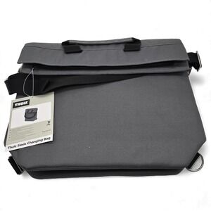 Thule Sleek Baby Changing Bag 17"x13"x5" w/ Mat & Stroller Strap –‎ Gray